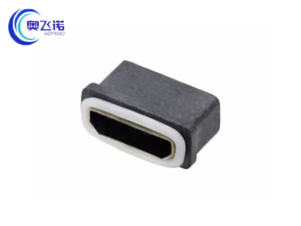 MICRO USB 5P防水母座 5.9插脚 无柱 大电流