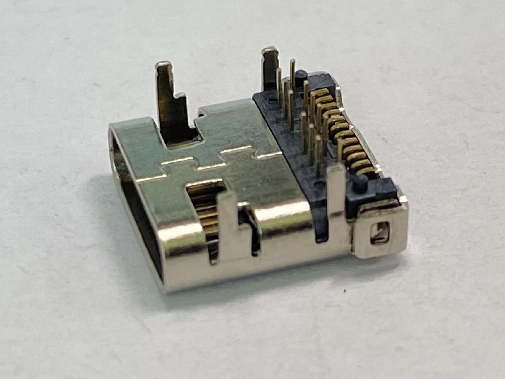 TYPE C 母座 24PIN 前插后贴 L=9.87  8.65MM 长脚1.75 短脚1.15MM 板上贴板母座